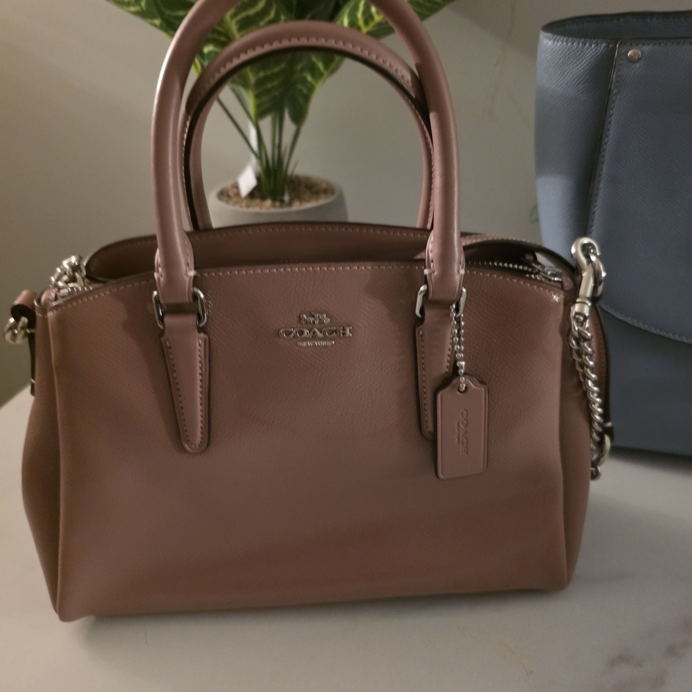 Coach Mauve Leather Satchel